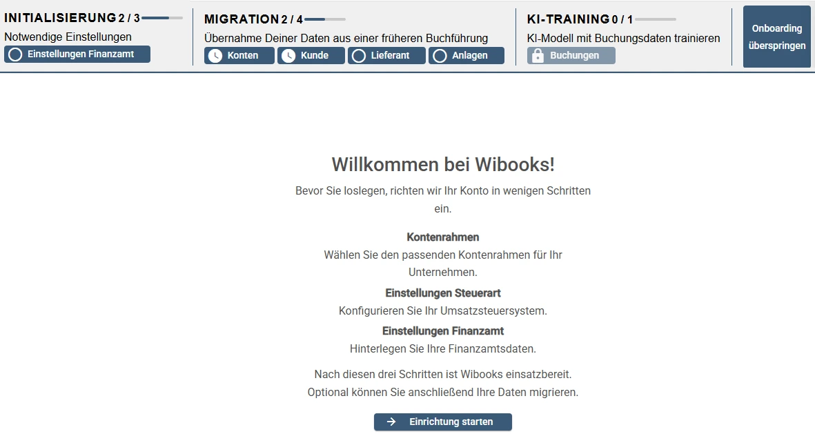 Einfaches Onboarding